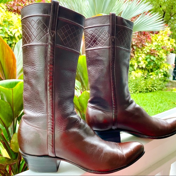 Lucchese Other - Lucchese Men’s Burgundy Boots sz 8.5